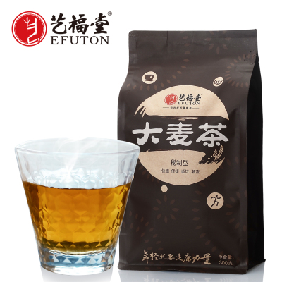 艺福堂花茶叶大麦茶正品特级浓香型小袋装饭店专用搭菊花苦荞茶包300g