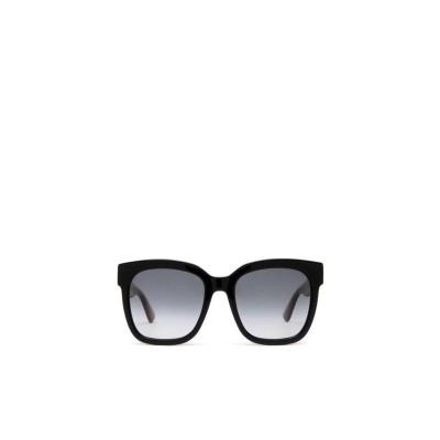 古驰(GUCCI)女士方形徽标太阳镜灰色防紫外线时尚潮牌醋酸纤维镜 蓝色