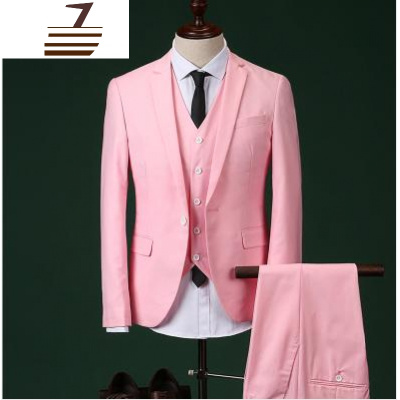 NEWLAKE春秋冬结婚3件套西装套装男装韩版修身男士小西服三件套职业