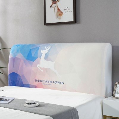 家柏饰(CORATED)床头套罩 床头罩防尘全包软包床头床靠背罩保护套北欧风格简约 鹿-05 60*120CM