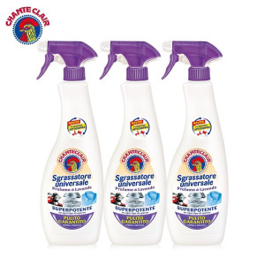 [三瓶]意大利进口公鸡头domol 大公鸡管家油污清洗剂去油污厨房清洁抽油烟机清洗油烟净去油渍强力 薰衣草香600ml