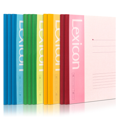 得力 7653宽行10mm办公无线装订本A5-60 张(10mm横线)(本) 10本/包