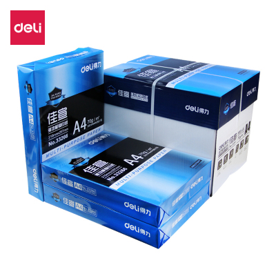得力dlei得力佳宣A4复印纸打印白纸70g办公用纸500张/包共5包2500张