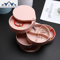 旋转首饰收纳盒项链耳钉耳环耳饰欧式收纳盒子网红款多层首饰盒 三维工匠