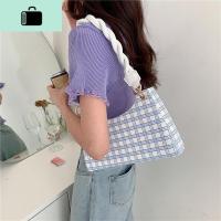 高级感法棍包格子手提腋下包包女2020新款潮单肩斜挎包中古青蛙包NEW LAKE女斜挎包