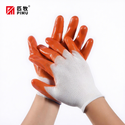 匹牧 PM-ST-G035 挂胶手套 尼龙PVC大半挂手套 12双/打 单位:双(单双不发货)