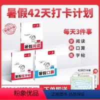 暑假阅读+练字帖+口算(人教版) 一升二 [正版]2024新版一本暑假衔接作业暑假阅读字帖口算语文数学英语人教苏教北师版