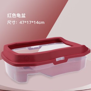 乌龟缸别墅大型小鱼缸家用塑料巴西龟水陆养龟专用缸造景双层龟盆