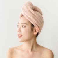 干发帽女吸水速干纯棉双层加厚网红款浴帽擦洗头发毛巾浴巾冒 三维工匠 ST加厚干发帽2条装皮粉+黄色