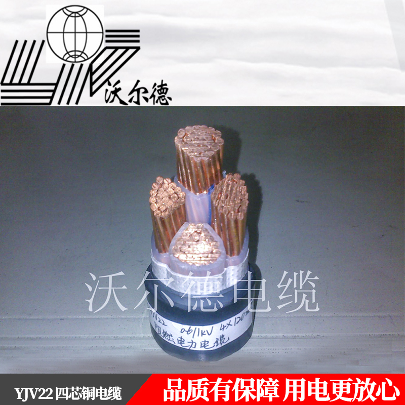 沃尔德电缆 电力电缆 YJV22 0.6/1KV 4*10