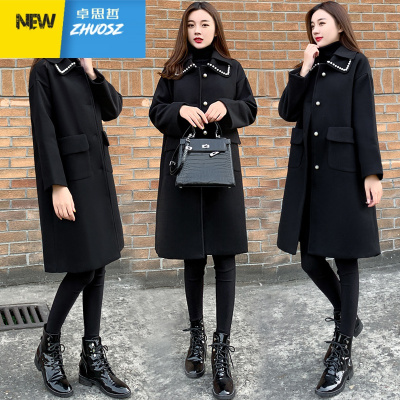大码女装胖妹妹冬装韩版宽松妮子大衣胖mm显瘦毛呢外套200斤ZHUOSIZHE卓思哲