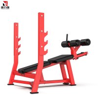 康力强KLQ958商用悍马系列健身房卧姿下斜式推胸训练架推举椅器械