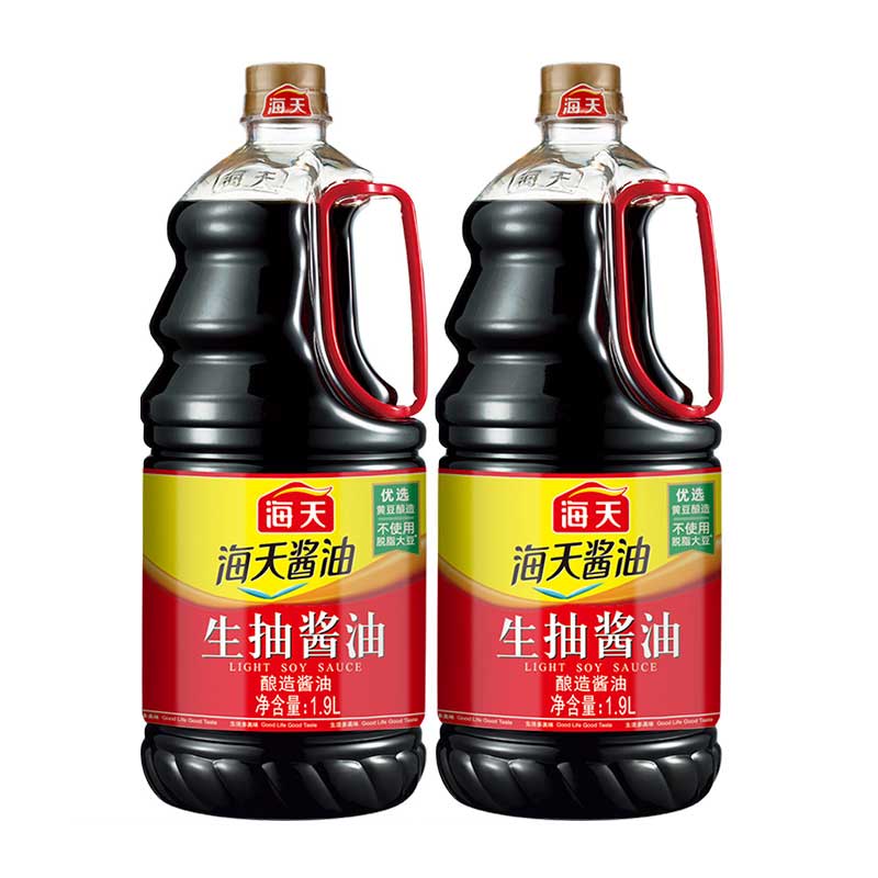 海天生抽酱油1.9Ll家用厨房蒸鱼炒菜凉拌海天酱油