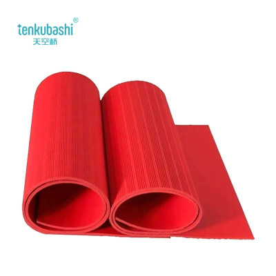 天空桥 高压绝缘垫 红色条纹 25kv 8mm*1米*10米 卷