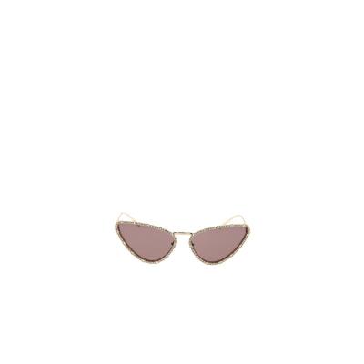 古驰(GUCCI)女款金属太阳镜有色镜片时尚百搭配饰镜腿潮牌女士镜 裸色