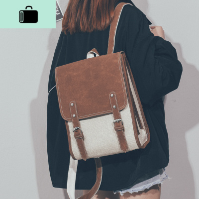 书包女韩版高中原宿ulzzang大学生双肩包2020新款简约大容量背包NEW LAKE