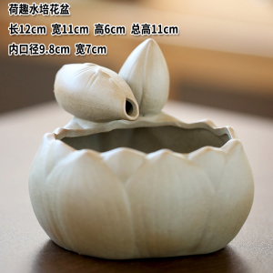 水仙花盆陶瓷大号家用碗莲专用花盆铜钱草一叶莲水培器皿睡莲盆缸