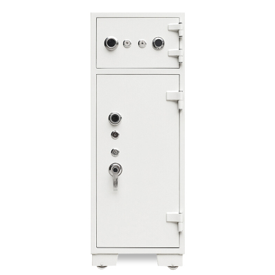 全简家具加厚枪柜钢制存储柜密码锁管制器械存放柜带滚轮灰白款1400*550*450