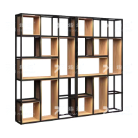 臻远ZY-SNJ-13置物架办公室隔断展示架落地多层书架客厅铁艺收纳架