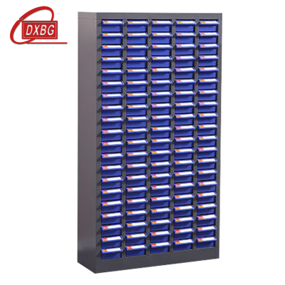 DXBG文件柜零件整理柜抽屉式铁皮柜分类柜文件柜100抽蓝色小号抽屉
