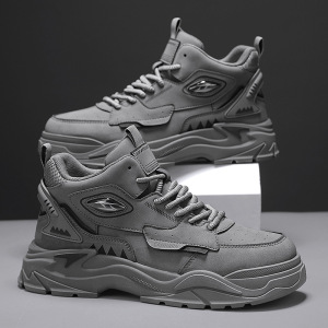 秋冬新款男士皮面系带增高马丁潮靴户外运动登山旅游百搭休闲男靴