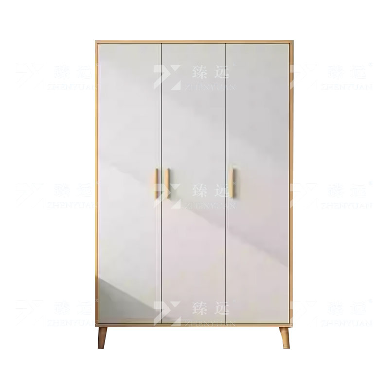 臻远ZY4022356简约木质衣柜衣服收纳柜 三门无抽