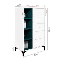 森美人北欧风斗柜现代简约客厅边柜电视柜小户型卧室储物柜五斗柜