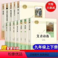 九年级上下12本全套 [正版]艾青诗选水浒传原著完整无删减版九年级必读人民教育出版社白话文文言文青少年版初中学生课文配套