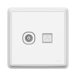 施耐德电气 智意系列经典白色开关插座 新国标五孔电源插座86型墙壁开关 电源面板16A空调五孔10A开关多孔
