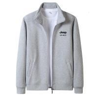 JEEP SPIRIT吉普男士长袖大码休闲宽松拉链开衫立领卫衣