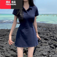 YIBUSHENG小众复古设计感气质百搭短袖包臀连衣裙女季小个子修身显瘦短裙