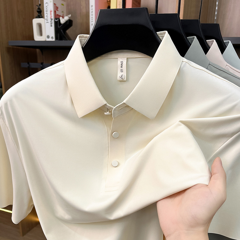 春夏新款男士短袖T恤简约圆领纯色休闲透气薄款青年潮流短袖