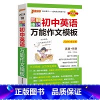 图解速记英语作文(小巧便携) 初中通用 [正版]漫画图解初中英语作文模板2025新版七年级八九年级中考英语满分作文素材名