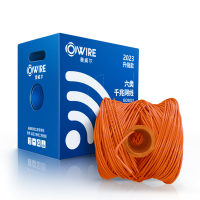 奥威尔(OWIRE) SSKJ-C6-66BL 0.56mm加粗线径 橙 六类4对非屏蔽网线 305.00 米/箱