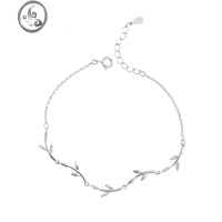 JiMi枝芽手链ins小众设计闺蜜手链女生森系手链2022年新款女银银