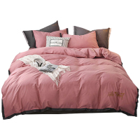 美帮汇床上四件套同款床单 欧美风春秋款全棉北欧被罩色简约大气