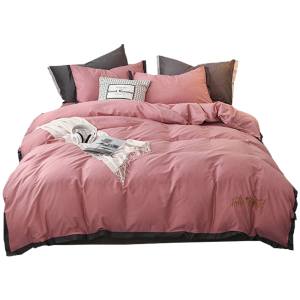 美帮汇床上四件套同款床单 欧美风春秋款全棉北欧被罩色简约大气