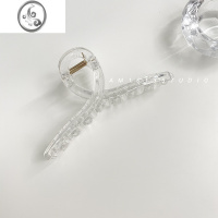 JiMi 大号透明又字抓夹子后脑勺发夹女发卡高级感ins鲨鱼夹夏