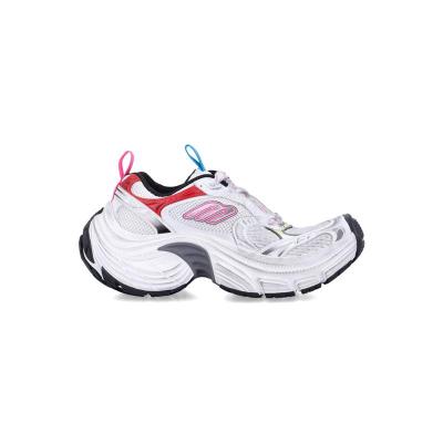 巴黎世家(Balenciaga)多彩网眼橡胶拼接XL女士跑鞋透气舒适运动休