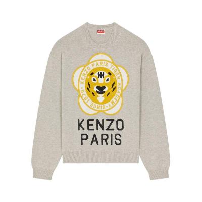 高田贤三(Kenzo)羊毛棉混纺圆领长袖运动卫衣男春季休闲百搭套头