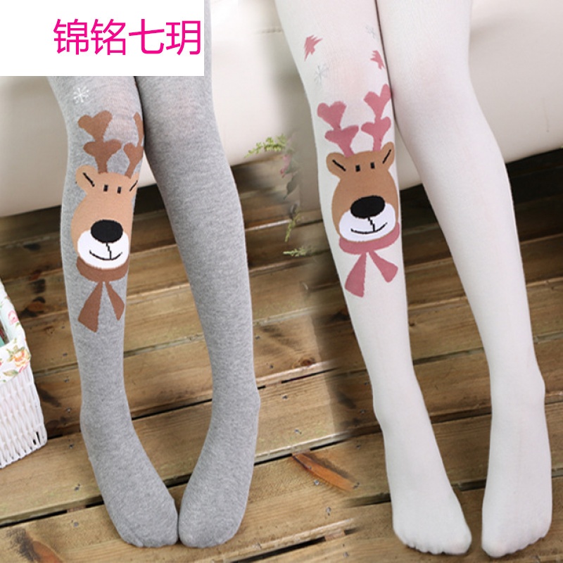 锦铭七玥韩版外贸连裤袜女童针织连裤袜小鹿童袜儿童裤袜春秋舞蹈袜批发