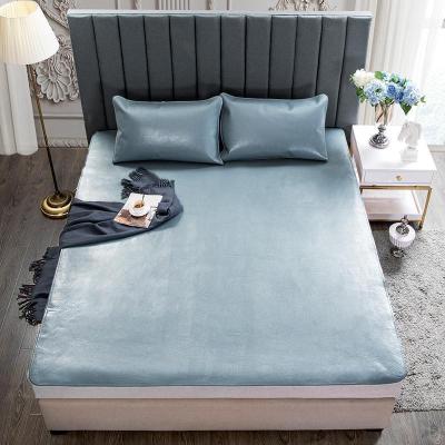 家柏饰(CORATED)头层水牛皮凉席1.8米床无铬鞣彩绘牛皮席三件套 1.5m纯色软席