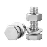 中锦科技304外六角螺丝螺母套装 (4.8级)M5*10[杆+母+平弹垫]套