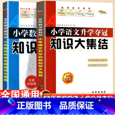 [知识大集结]语文+数学-2本套 小学通用 [正版]2024小升初知识大集结小学语文数学英语升学夺冠基础重点知识大全通用