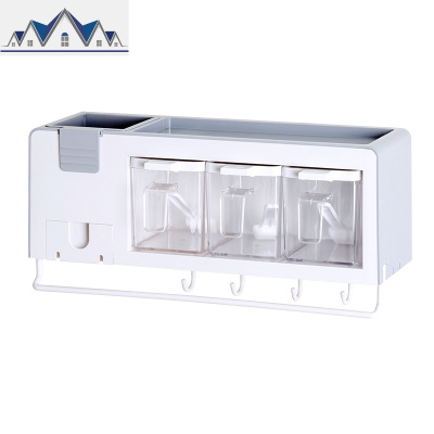 厨房置物架调味料收纳架壁挂调料架子免打孔厨具用品调味品收纳盒 三维工匠