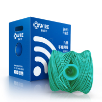 奥威尔(OWIRE) SSKJ-C6-66BL 0.56mm加粗线径 绿 六类4对非屏蔽网线 305.00 米/箱 (计价单位:箱) 绿色