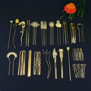维诺亚保色发簪主体称斤古风发簪diy材料包汉服头饰配件金属花片花蕊芯