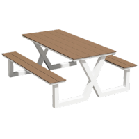 彭梵连体餐桌椅