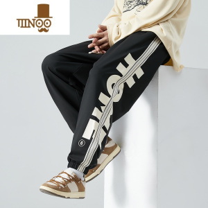 YANXU大码男装裤子夏天加肥加大宽松长裤男夏季休闲潮牌运动胖子男裤潮