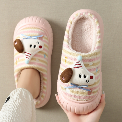 棉拖鞋女款2025新款秋冬季室内家居子可爱厚底毛绒保暖棉拖冬天